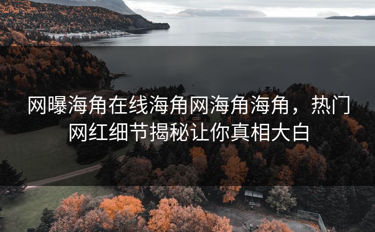 网曝海角在线海角网海角海角，热门网红细节揭秘让你真相大白
